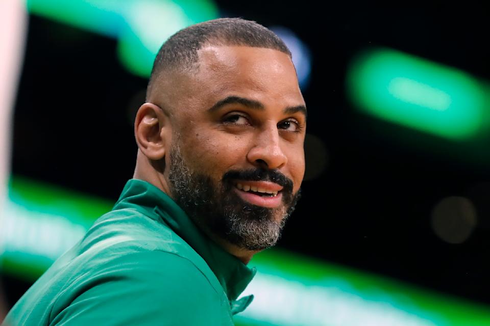 Boston Celtics head coach Ime Udoka took his team to the NBA Finals in his first year at the helm. (AP Photo/Michael Dwyer)