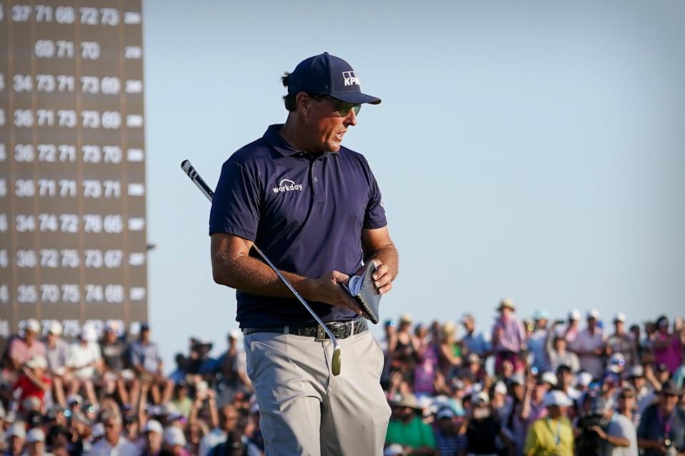 Phil Mickelson isn't at Southern Hills this week to defend his PGA Championship title.