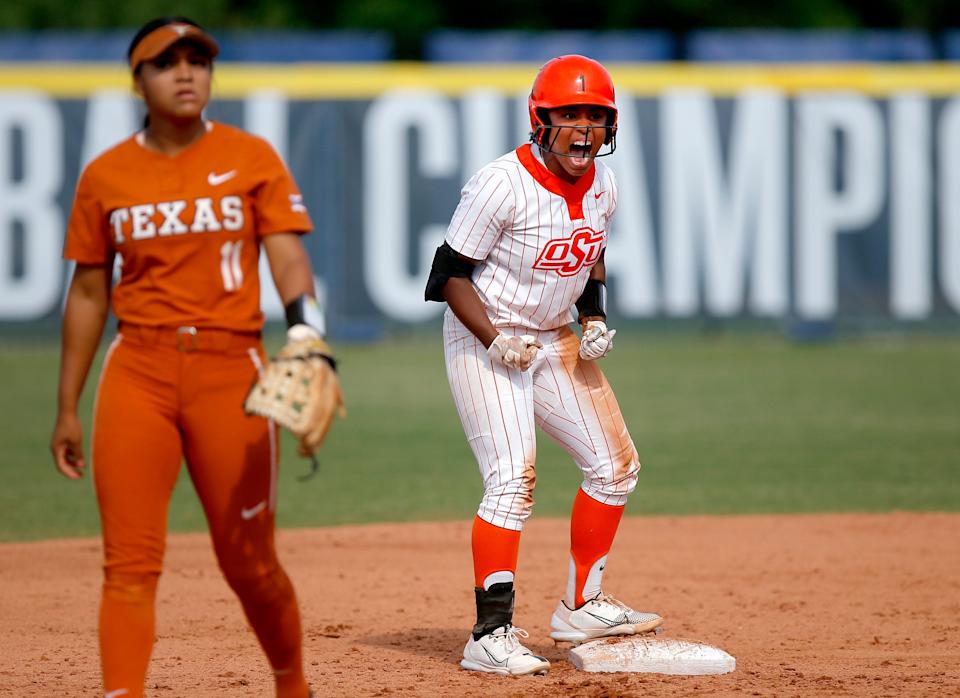 Texas and Oklahoma State will represent the Big 12 in the Women's College World Series, along with No. 1 overall seed Oklahoma.