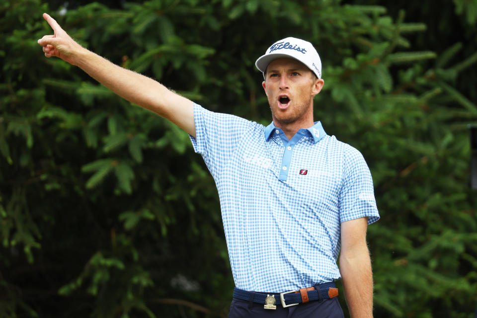 Will Zalatoris ended his day at the U.S. Open as No. 1. (Andrew Redington/Getty Images)