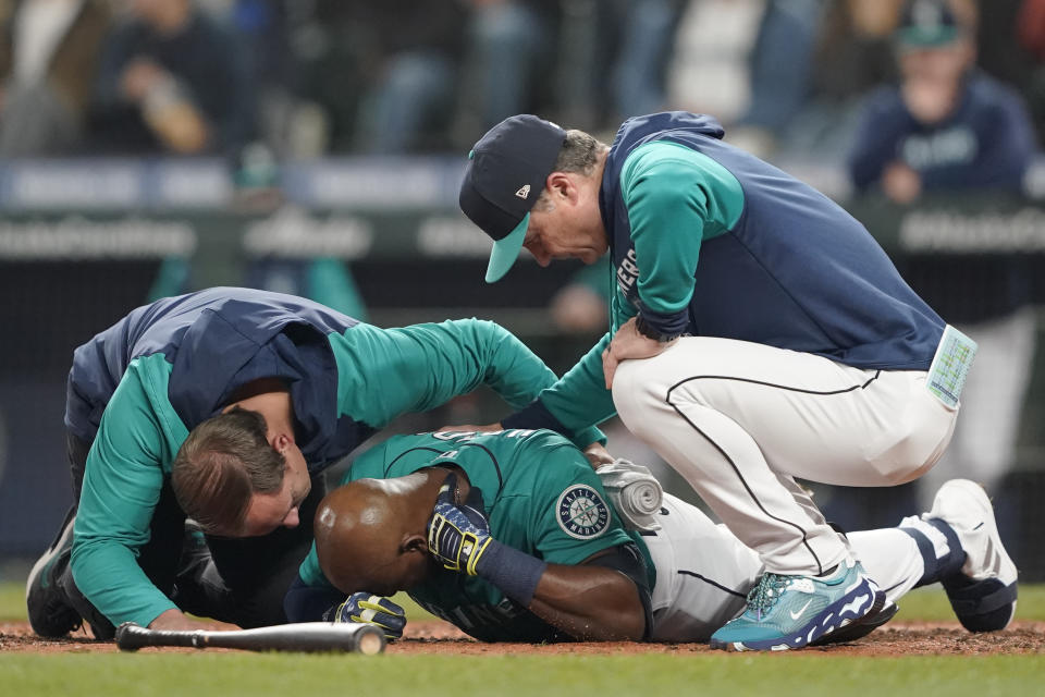 Justin Upton plays against the Angels.