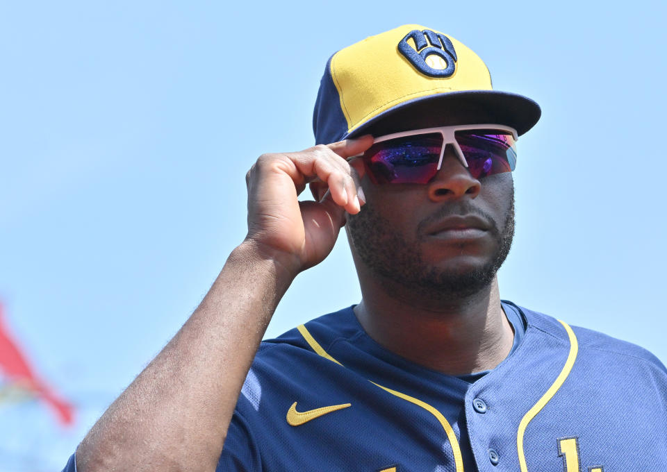 Milwaukee Brewers center fielder Lorenzo Cain.