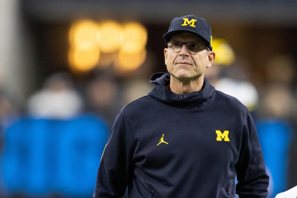 Michigan coach Jim Harbaugh was set to receive&nbsp;$2.075 million in bonuses but sent $1.5 million to athletics departments employees who take pandemic-related pay cuts.