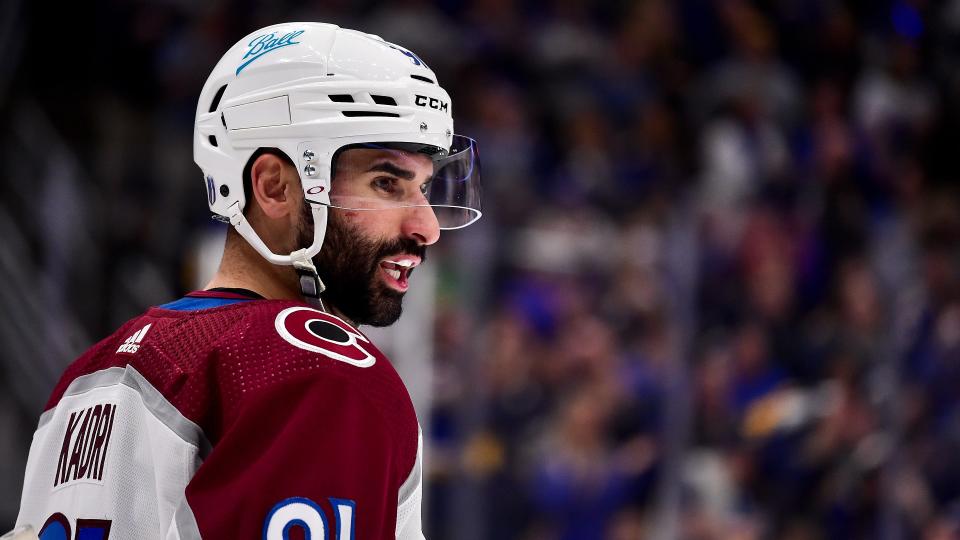 Colorado Avalanche forward Nazem Kadri left Game 3 against the Edmonton Oilers after being boarded by Evander Kane. (Reuters)