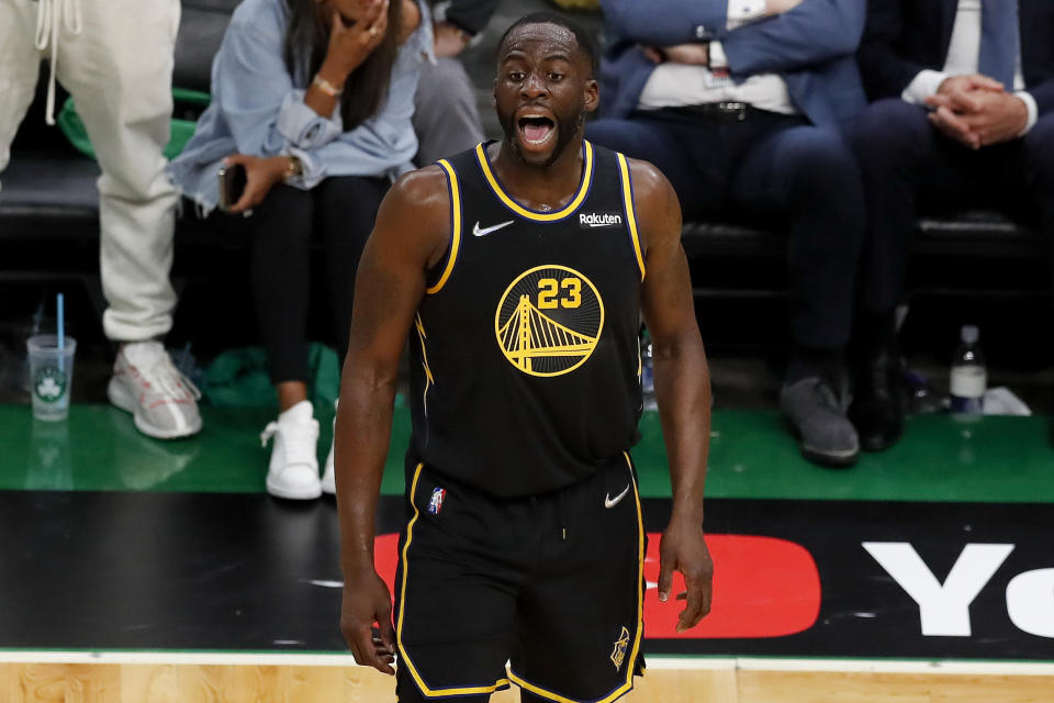 Golden State Warriors forward Draymond Green is part of a small, but growing, number of current NBA players, along with CJ McCollum, who also are NBA analysts for different media entities. (AP Photo/Michael Dwyer)