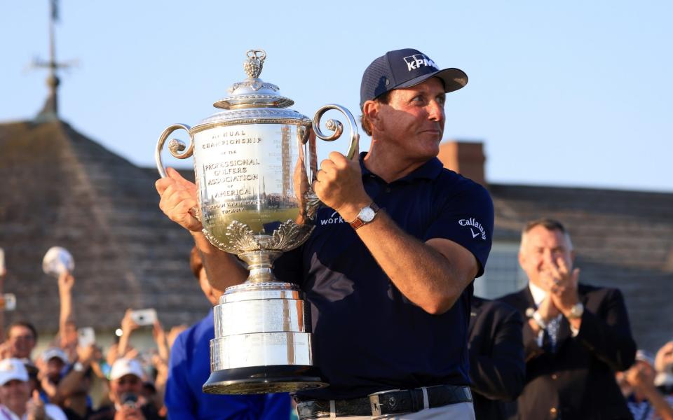 Phil Mickelson made golf history with his USPGA triumph last year - but did not return to defend his title - GETTY IMAGES