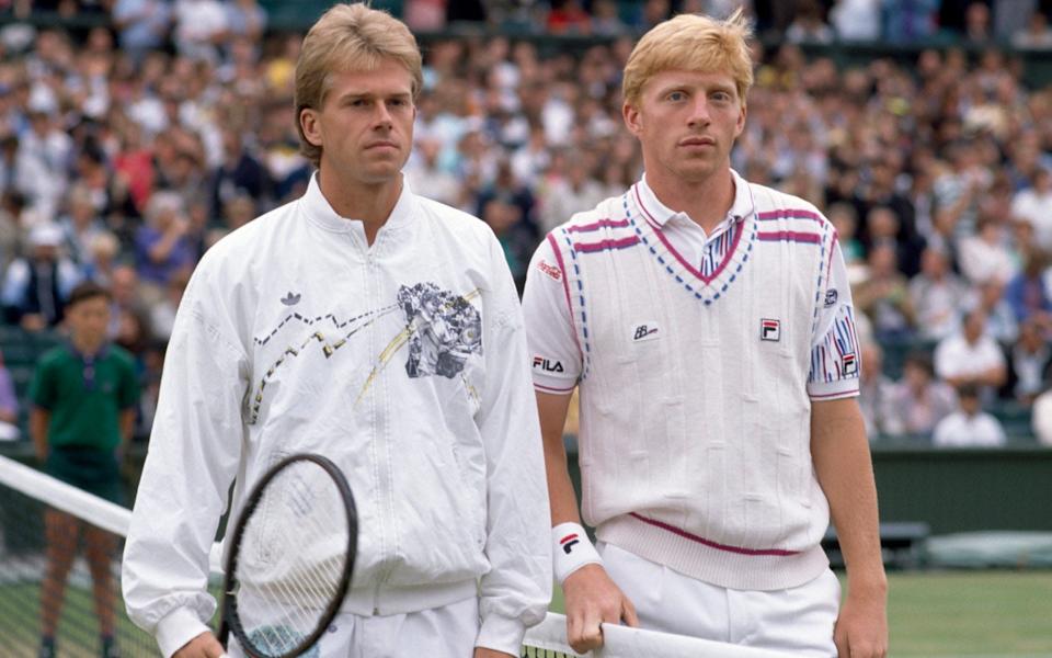 Boris Becker and Stefan Edberg ahead of the 1989 Wimbledon final - POPPERFOTO VIA GETTY IMAGES