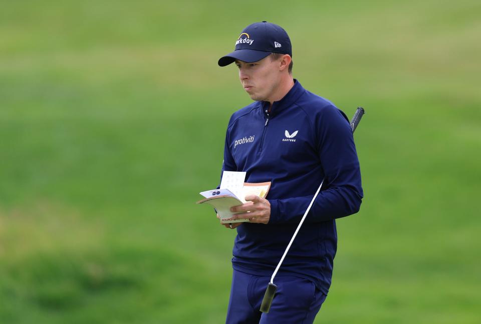 Matt Fitzpatrick is tied for the lead at the U.S. Open entering Sunday's final round.