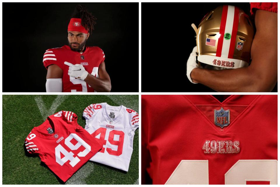 All the NFL teams with new uniforms and helmets for the 2022