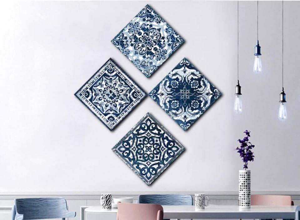 Play around with the arrangement of this Mofutinpo wall art set. (Source: Amazon)