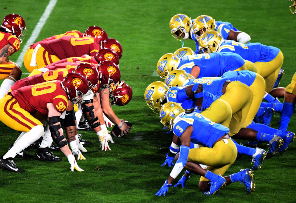 Pasadena, CA - December 12: USC Trojans v. UCLA Bruins in the second half of a NCAA Football game at the Rose Bowl in Pasadena on Saturday, December 12, 2020. (Photo by Keith Birmingham/MediaNews Group/Pasadena Star-News via Getty Images)