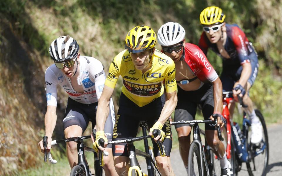 Geraint Thomas -&nbsp;Geraint Thomas survives scare to stay in contention after Hugo Houle takes shock stage win at Tour de France - EPA