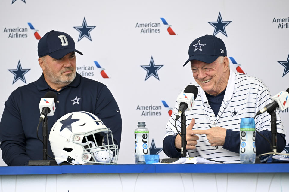 If head coach Mike McCarthy fails to lead the Cowboys deep into the playoffs once again, there's a Sean Payton-size solution sitting out there for the 79-year-old Jerry Jones. (AP Photo/Gus Ruelas)