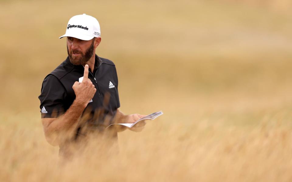 Dustin Johnson at St Andrews - GETTY IMAGES