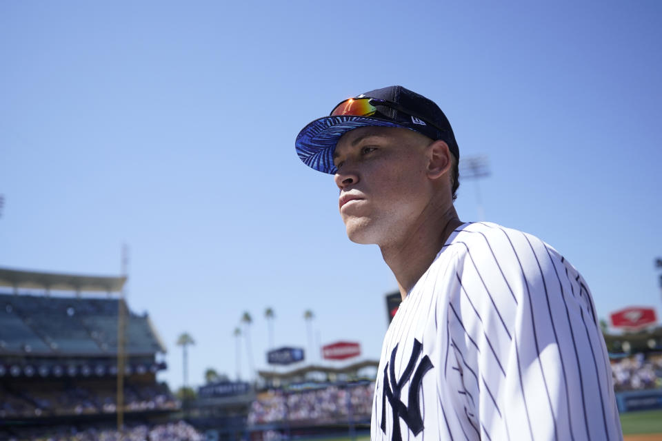 New York Yankees star Aaron Judge is set to become a free agent at season's end. The stretch run could help determine which club has the most motivation to pony up to sign him. (AP Photo/Abbie Parr)