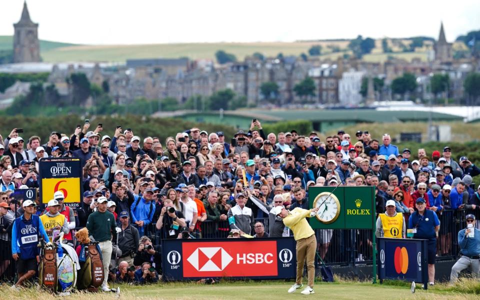 Crowds following Rory McIlroy on the Old Course&nbsp; - PA