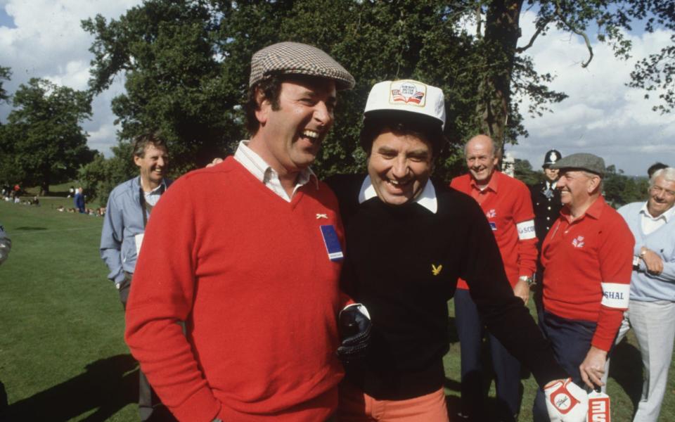 Tery Wogan and Jimmy Tarbuck - full-time golfers and part-time comedians/broadcasters - GETTY IMAGES