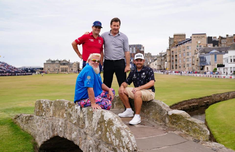 The team of Nick Faldo, Zach Johnson, Louis Oosthuizen and John Daly won the Celebration of Champions at St Andrews (Jane Barlow/PA) (PA Wire)