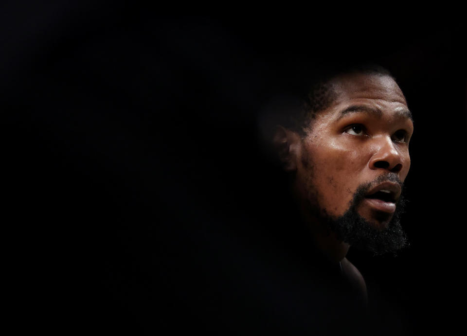 Kevin Durant's trade value is not what the Brooklyn Nets expected. (Al Bello/Getty Images)
