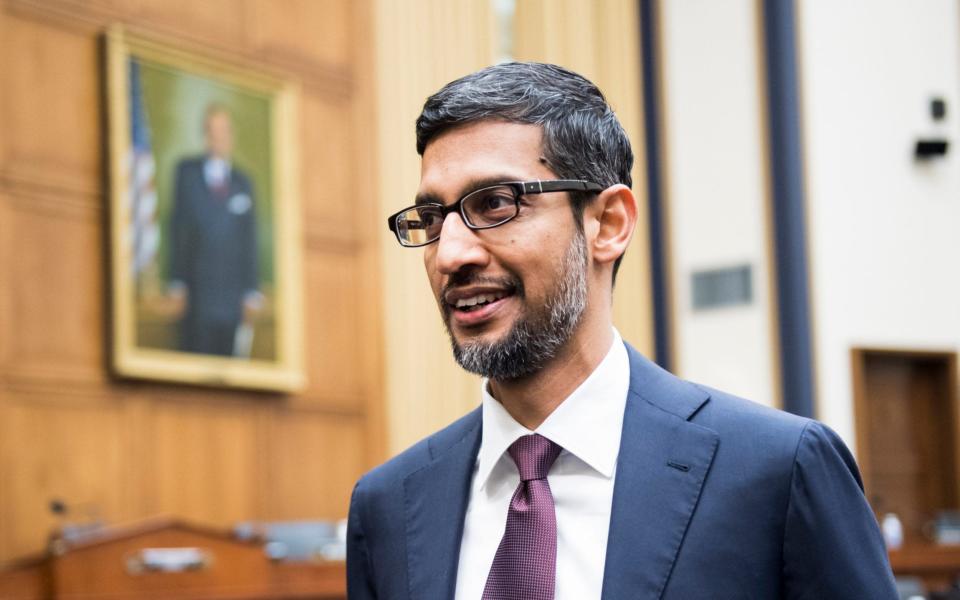 Sundar Pichai Google - Bill Clark/CQ Roll Call