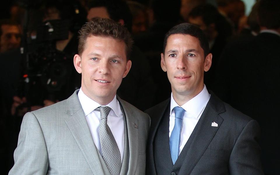 Christian Candy (r) and brother Nick - Simon Dawson/Bloomberg