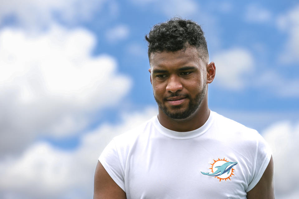 Tua Tagovailoa is entering a prove-it Year 3 in his Miami Dolphins career. (Sam Navarro-USA TODAY Sports)