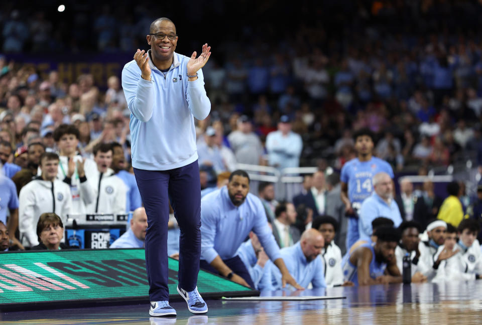 Coach Hubert Davis and North Carolina are ranked No. 1 in the AP Preseason Top 25.