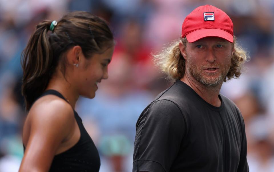 Emma Raducanu and Dimitry Tursunov - Emma Raducanu parts company with Russian coach Dimitry Tursunov - GETTY IMAGES