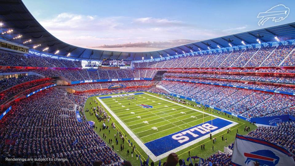 Artist rendering of the inside of the new Bills stadium in Orchard Park.