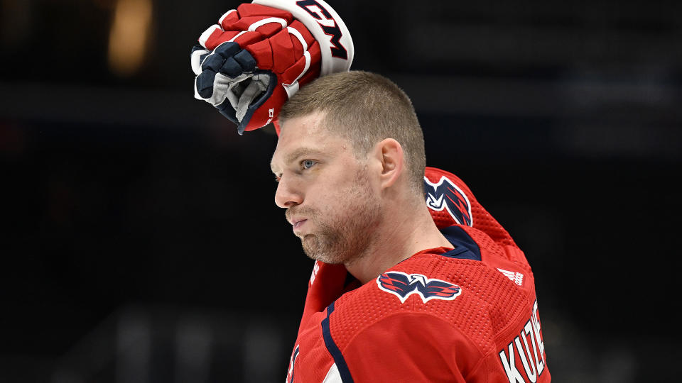 Evgeny Kuznetsov of the Washington Capitals has been hit with a one-game suspension. (Photo by G Fiume/Getty Images)