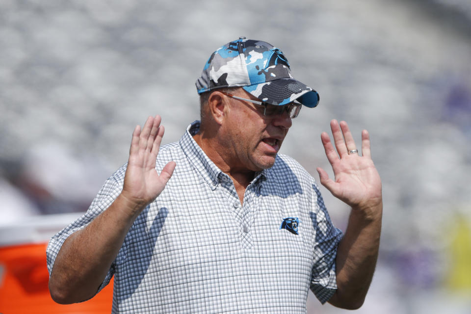 Carolina Panthers team owner David Tepper fired head coach Matt Rhule this week. (AP Photo/Noah K. Murray)