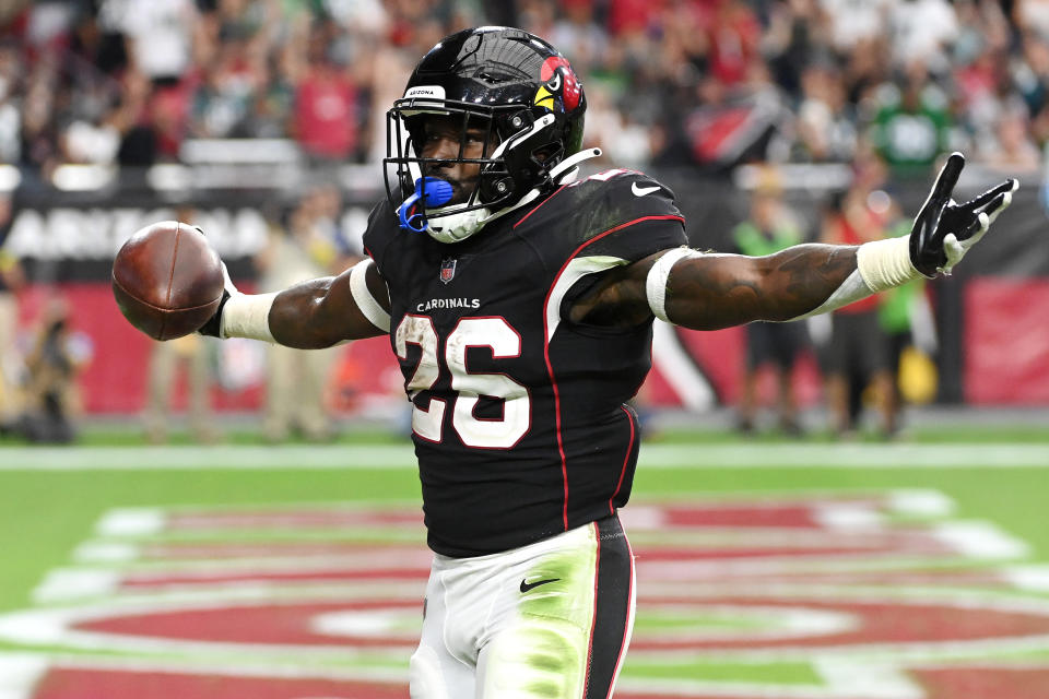 Eno Benjamin is among the priority pickups for fantasy managers in Week 6. (Photo by Norm Hall/Getty Images)