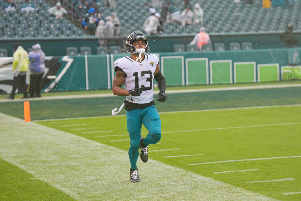 Jacksonville Jaguars wide receiver Christian Kirk (13) is a fantasy star in 2022