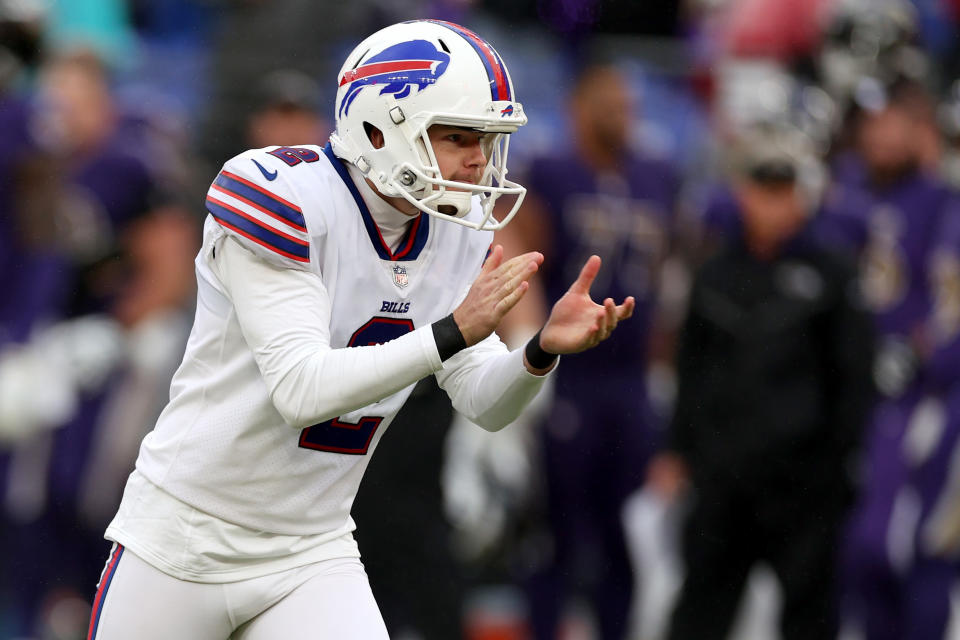 Tyler Bass #2 of the Buffalo Bills is a good fantasy kicker