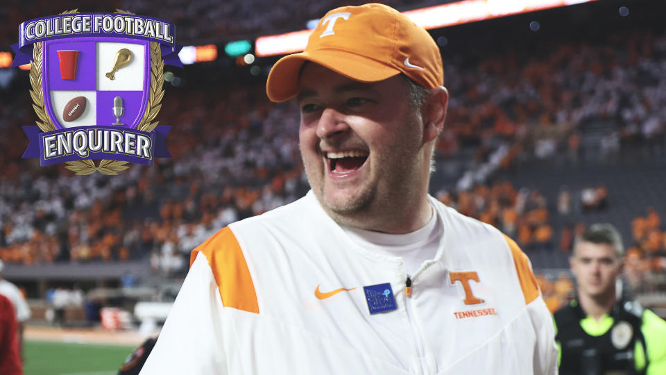 Josh Heupel smiles after beating the Florida Gators
Photo by Donald Page/Getty Images