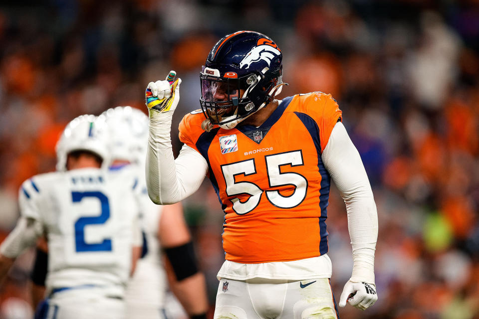 Bradley Chubb might be the second consecutive big-name Broncos pass rusher traded ahead of the deadline. (Isaiah J. Downing-USA TODAY Sports)