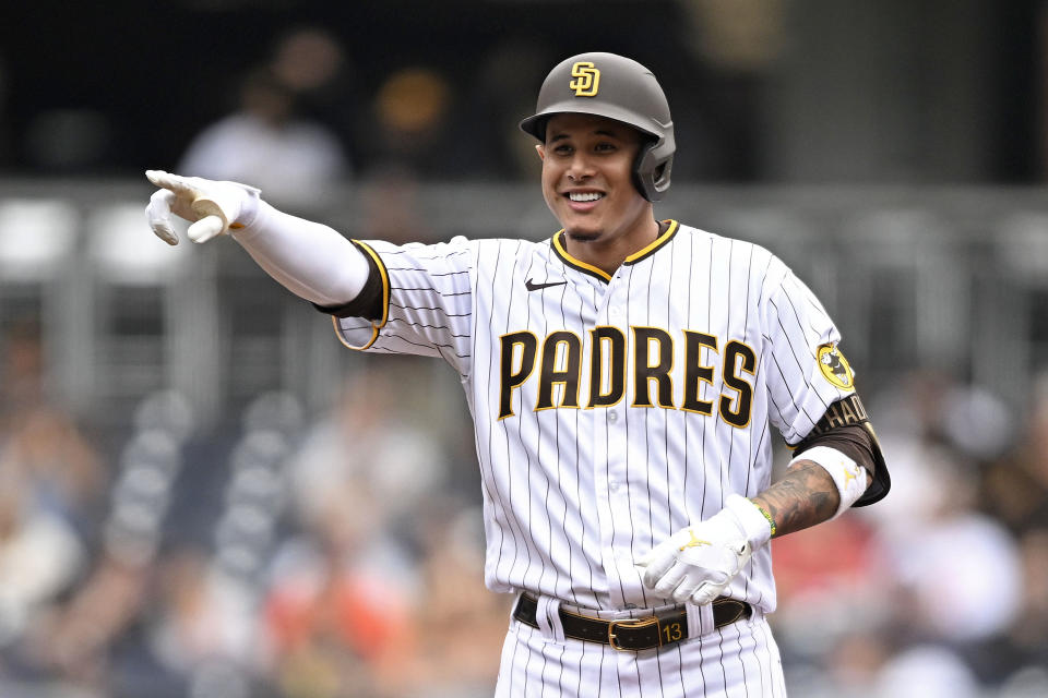 Manny Machado is having one of his best seasons this year, and he'll anchor a potent San Diego Padres in the playoffs. (Photo by Denis Poroy/Getty Images)