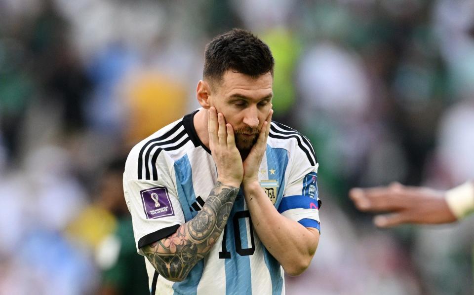 Lionel Messi of Argentina shows dejection during the FIFA World Cup - GETTY IMAGES/Matthias Hangst