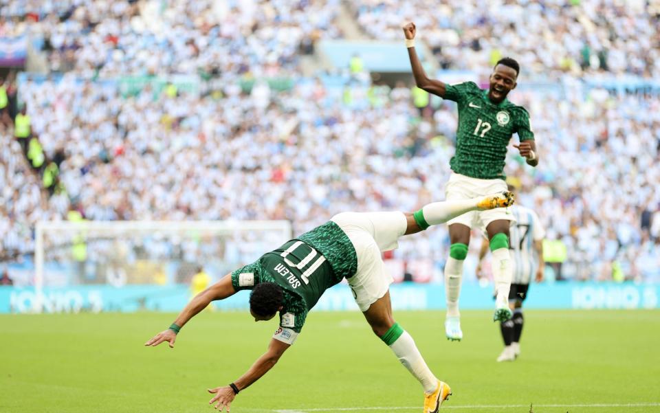 Salem Al-Dawsari of Saudi Arabia celebrates after scoring their team's second goal - GETTY IMAGES