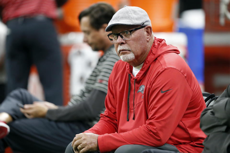 Bruce Arians with the Buccaneers. 