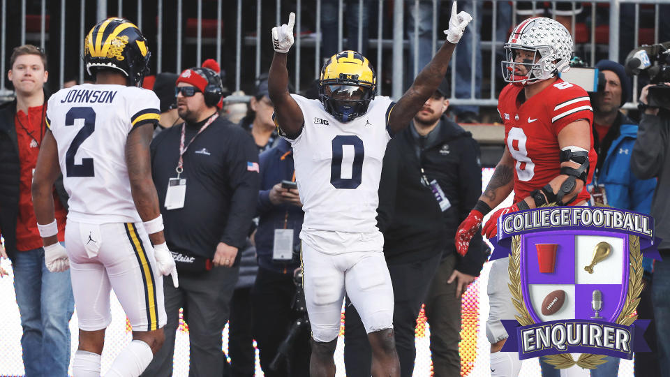 Michigan DB Mike Sainristil celebrates a defensive stop vs Ohio State
Joseph Maiorana-USA TODAY Sports