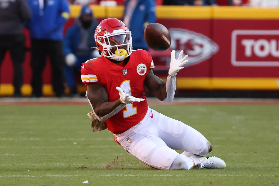 Jerick McKinnon's role in Kansas City's passing game makes him a viable fantasy play. (Photo by Scott Winters/Icon Sportswire via Getty Images)