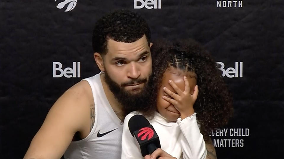 Fred VanVleet's daughter was the star of Sunday night's Raptors press conference.