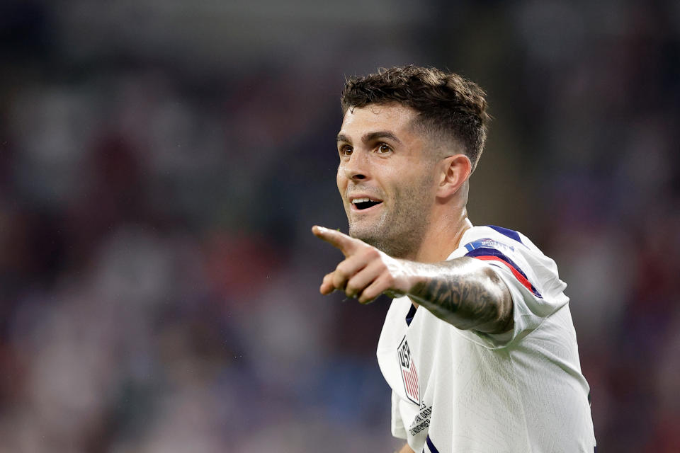 AL RAYYAN, QATAR - NOVEMBER 21: Christian Pulisic of USA during the World Cup match between USA v Wales at the Ahmad Bin Ali Stadium on November 21, 2022 in Al Rayyan Qatar (Photo by David S. Bustamante/Soccrates/Getty Images)