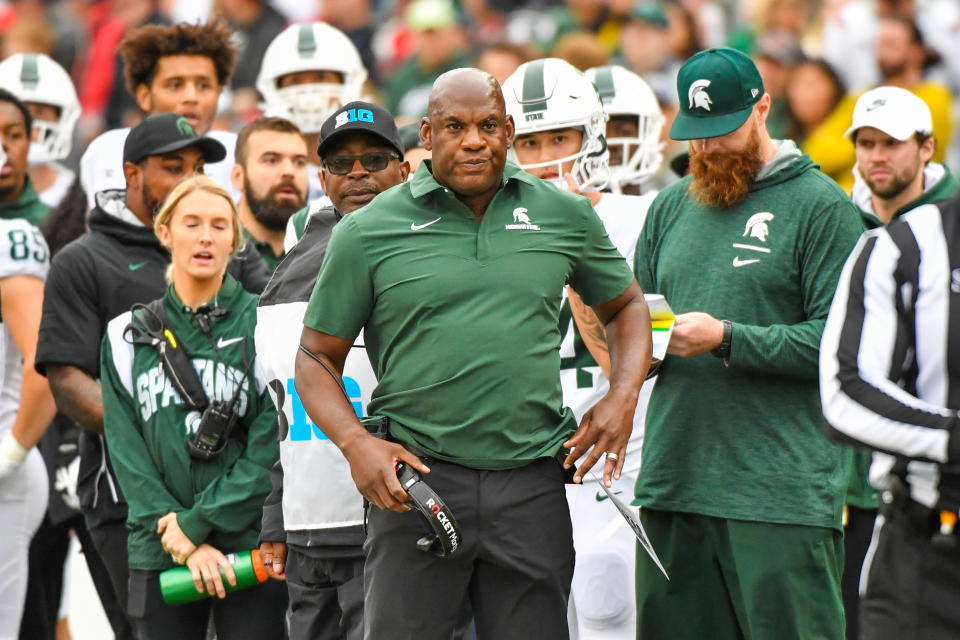 Things have not gone well on or off the field for Michigan State football coach Mel Tucker and his program. (Photo by Aaron J. Thornton/Getty Images)