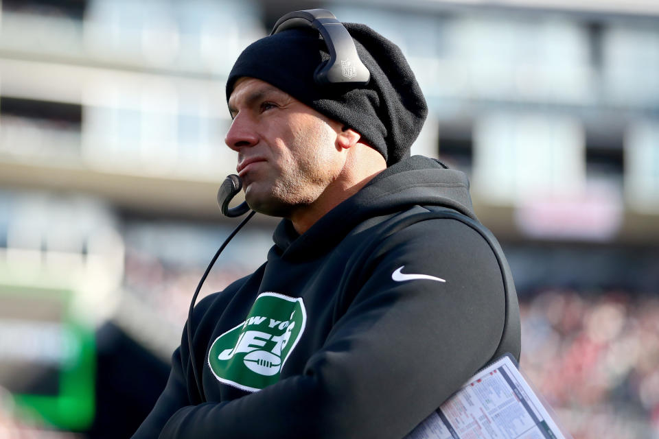 Robert Saleh and and the Jets benching Zach Wilson might be a good sign, one that says the organization isn't accepting underperformance anymore. (Photo by Adam Glanzman/Getty Images)