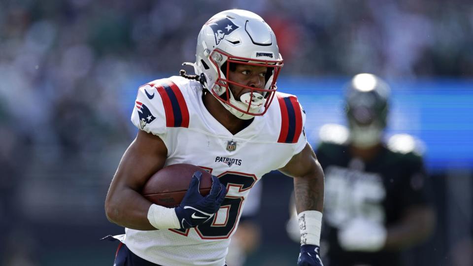 New England Patriots wide receiver Jakobi Meyers runs with the ball against the New York Jets.