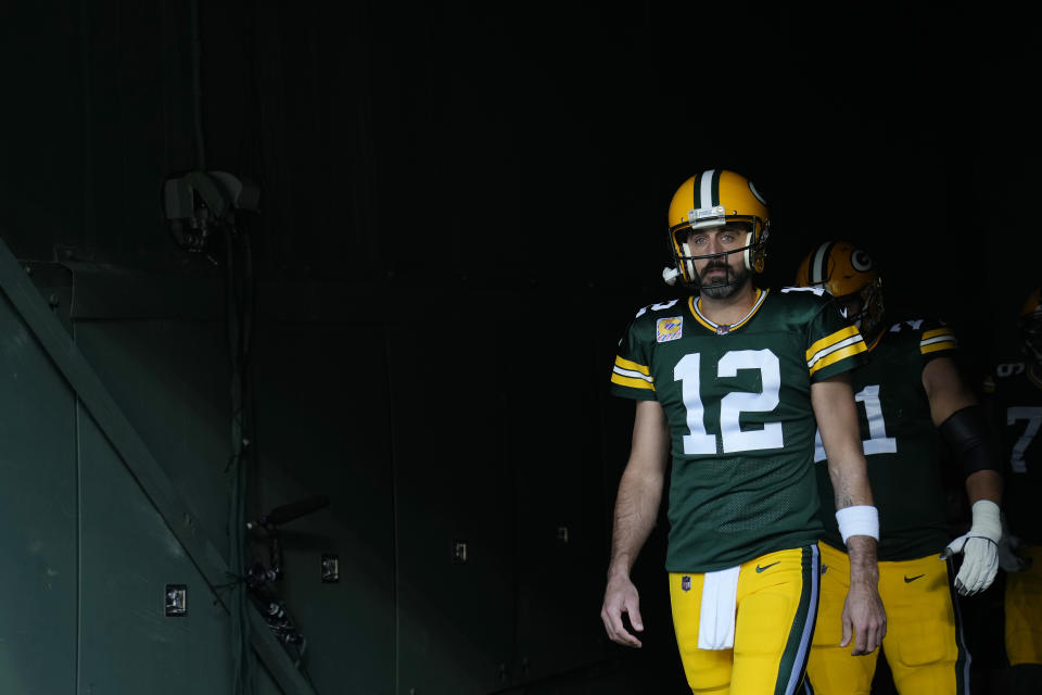 Aaron Rodgers and the Packers are struggling this season, but the Cowboys aren't banking on it continuing in Mike McCarthy's return to Green Bay. (Photo by Patrick McDermott/Getty Images)