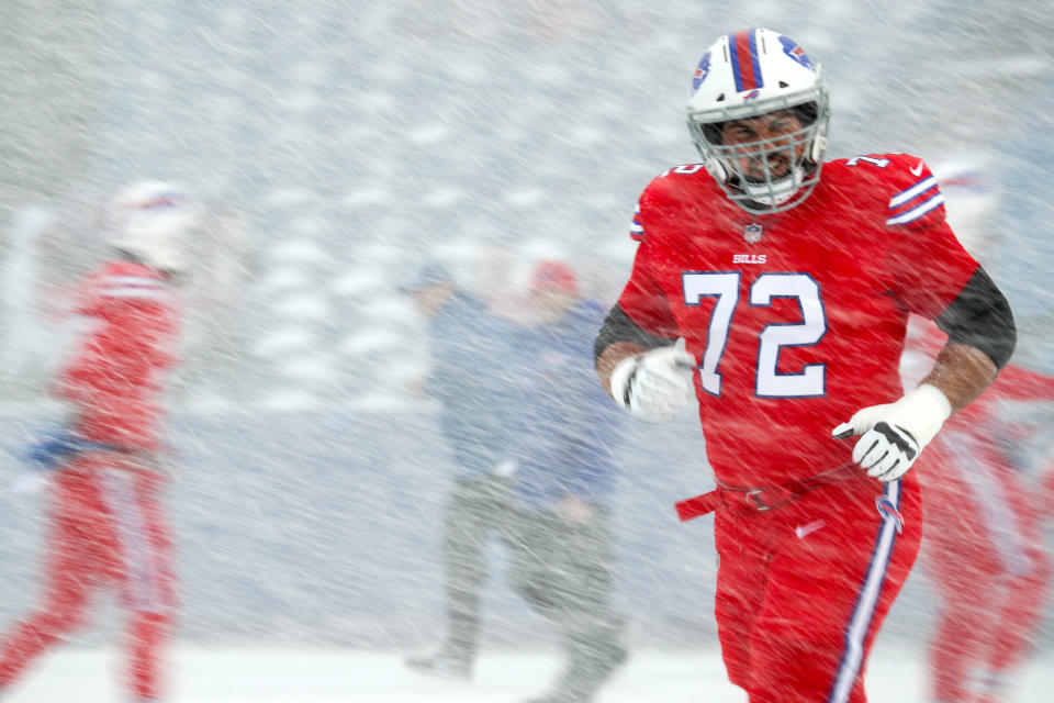 No snow games in the NFL, please and thank you. (Photo by Brett Carlsen/Getty Images)