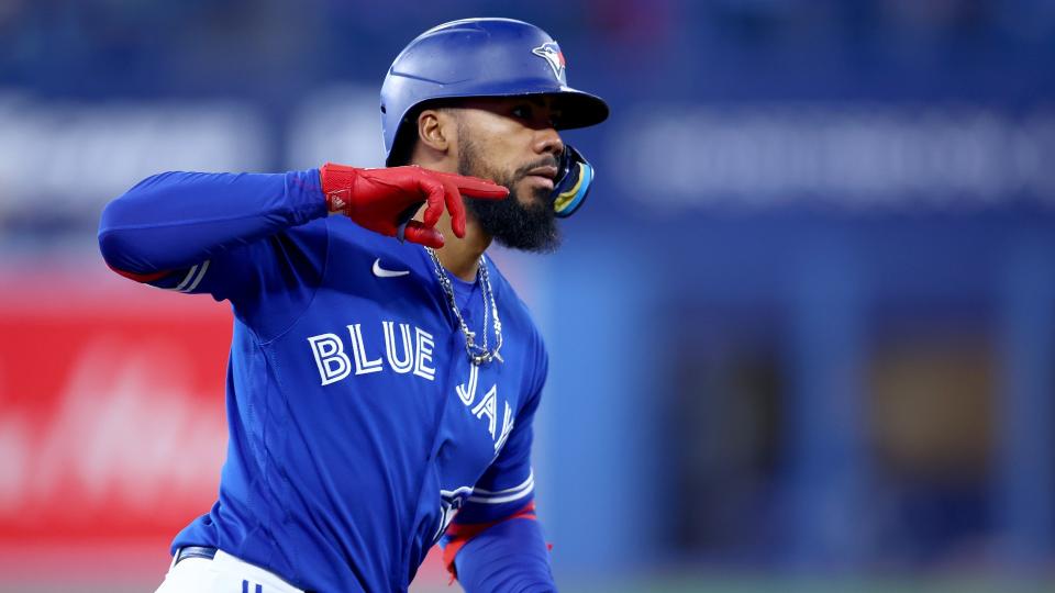 Teoscar Hernandez may have been a fan favourite in Toronto, but his trade to Seattle was a much-needed move to acquire some pitching depth. (Getty Images)